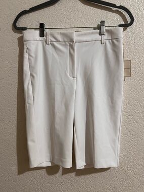 Christian Siriano Ivory Bermuda Dress Shorts
